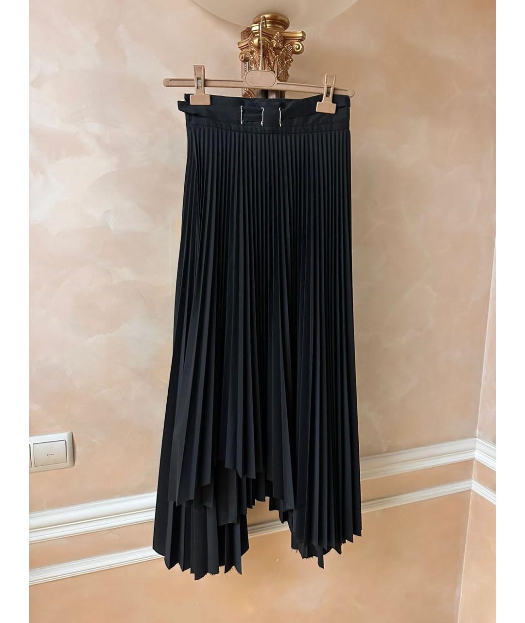 A.W.A.K.E. MODE Черная полиэстеровая юбка макси, фото 5