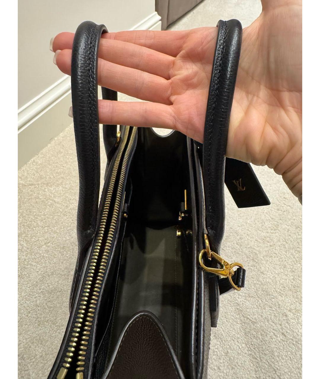 LOUIS VUITTON Хаки кожаная сумка с короткими ручками, фото 4