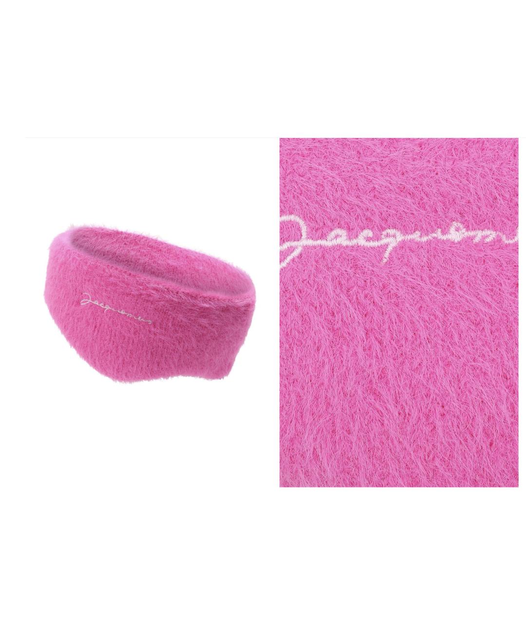 JACQUEMUS Розовая повязка на голову, фото 3