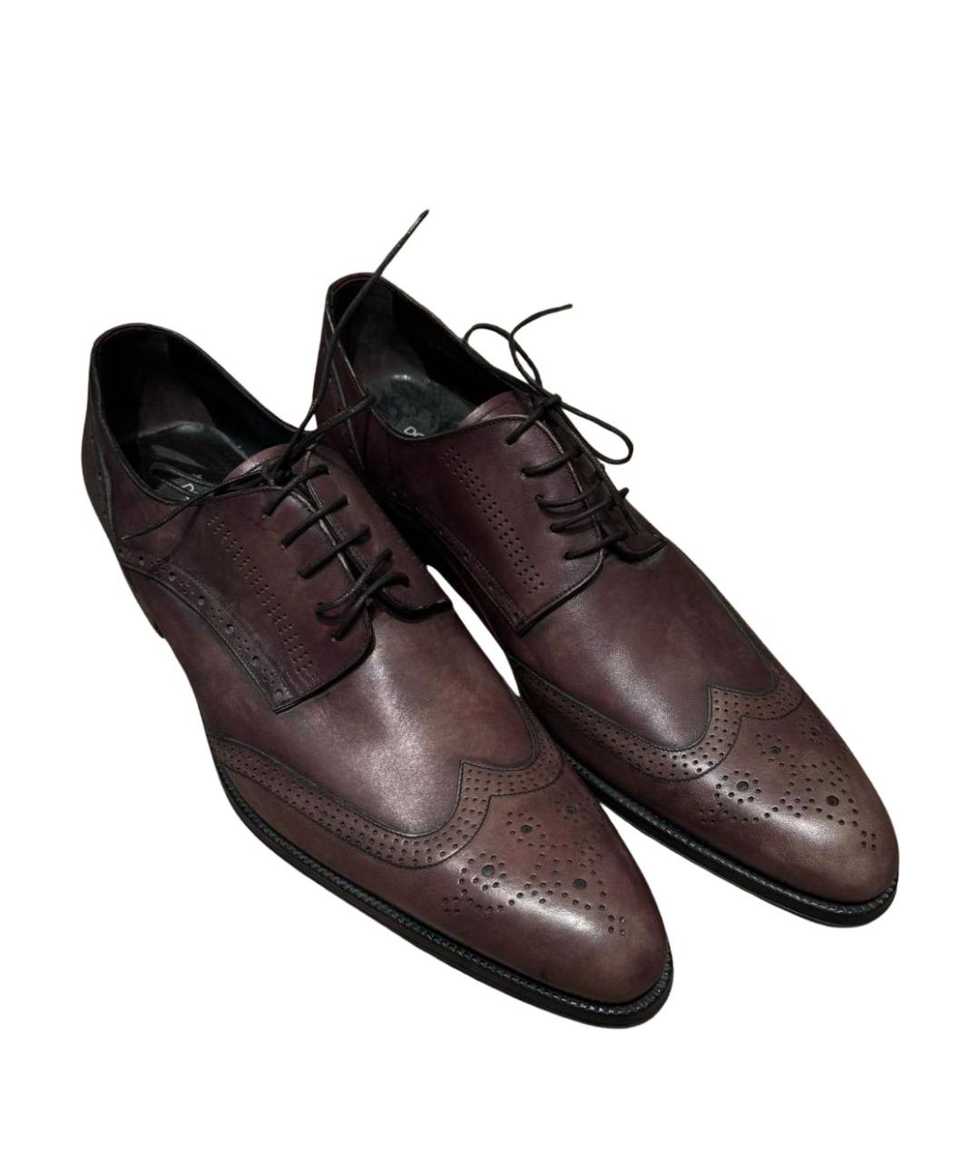 DOLCE&GABBANA Коричневые туфли из экзотической кожи, фото 1