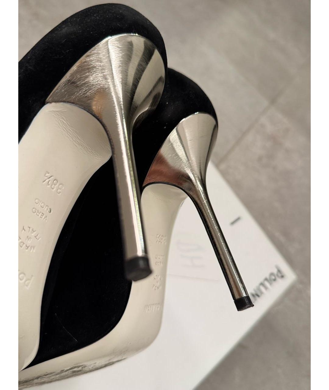 POLLINI Черные бархатные туфли, фото 7