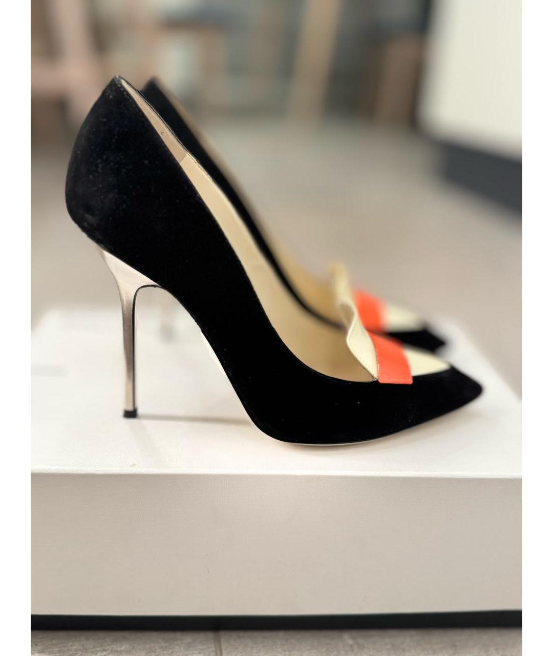 POLLINI Черные бархатные туфли, фото 9