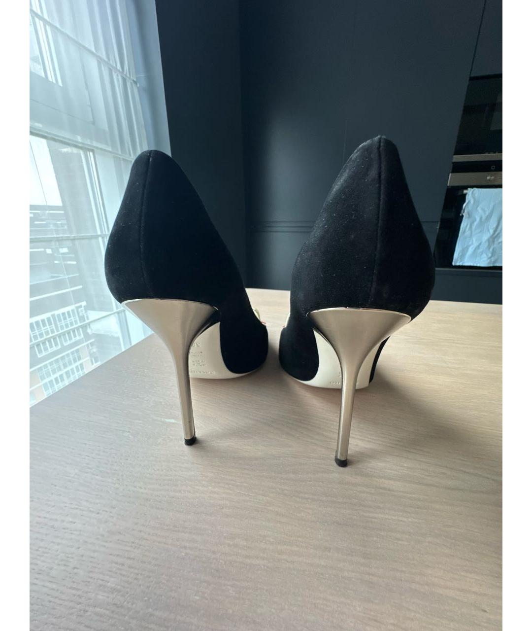 POLLINI Черные бархатные туфли, фото 4