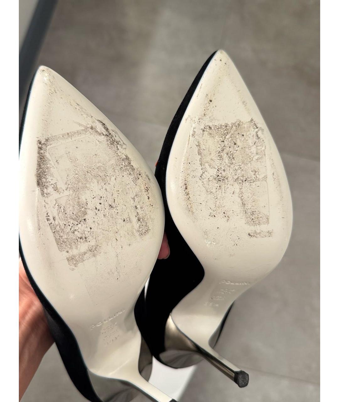 POLLINI Черные бархатные туфли, фото 5