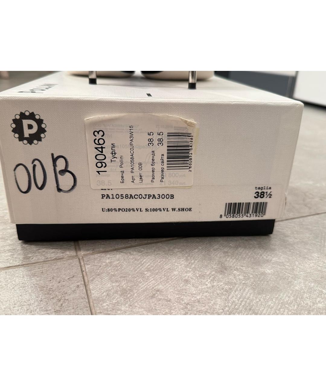 POLLINI Черные бархатные туфли, фото 6