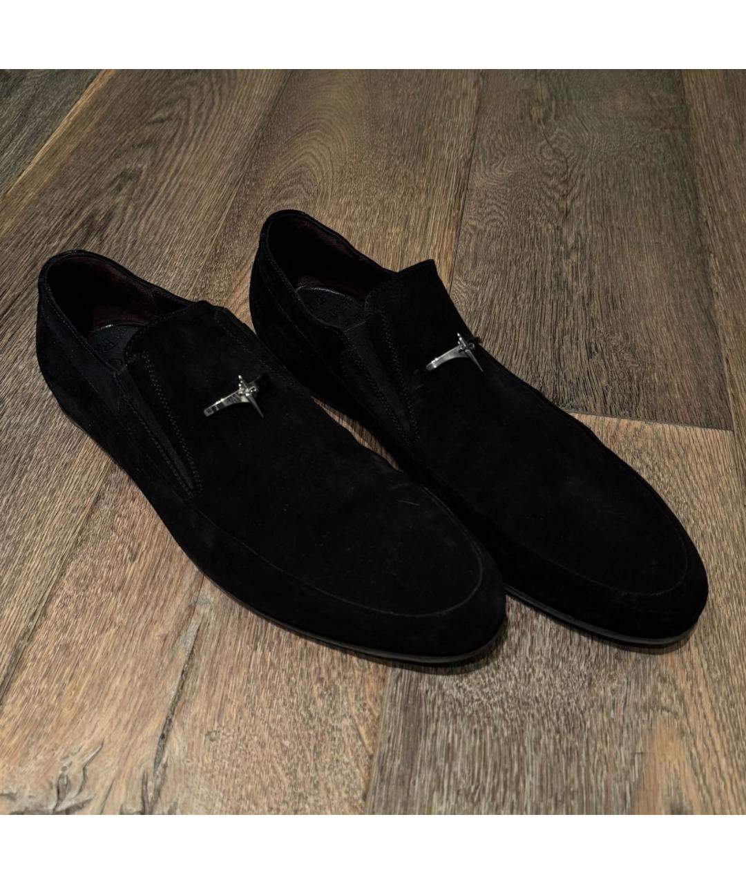 CESARE PACIOTTI Черные замшевые лоферы, фото 2