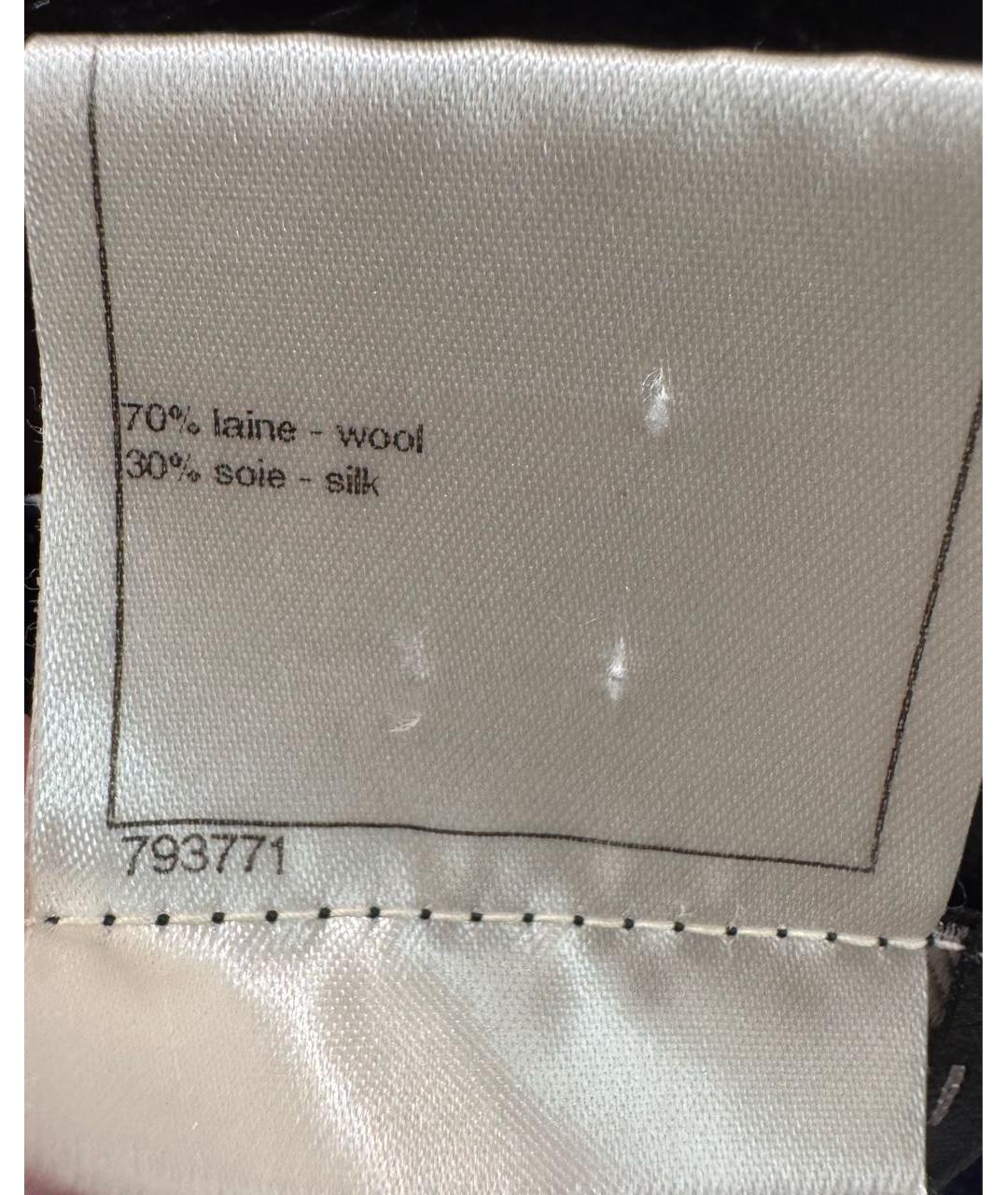 CHANEL Темно-синее шерстяное повседневное платье, фото 8