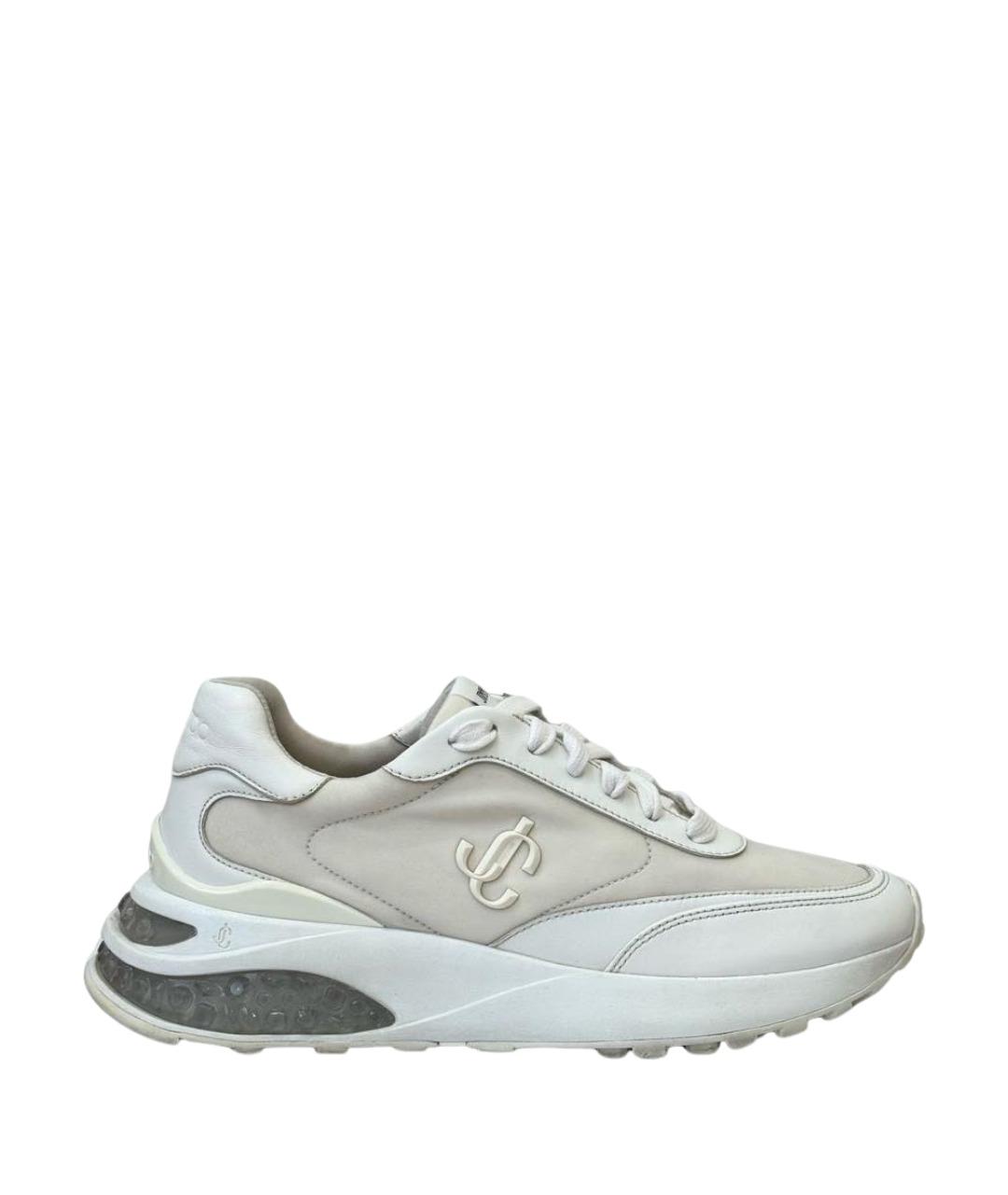 JIMMY CHOO Белые текстильные кроссовки, фото 1