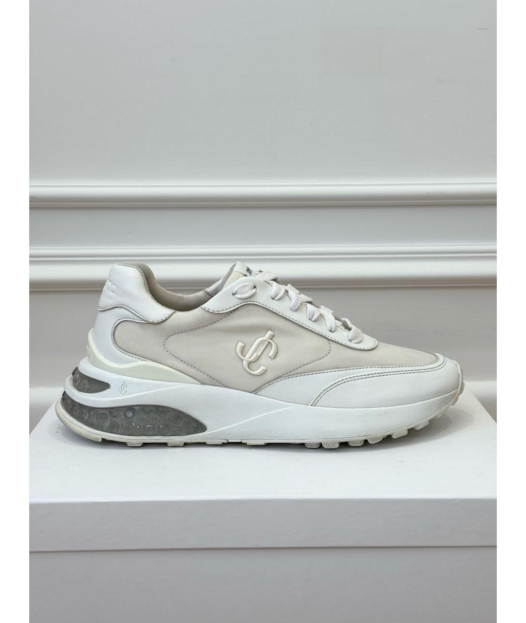 JIMMY CHOO Белые текстильные кроссовки, фото 5