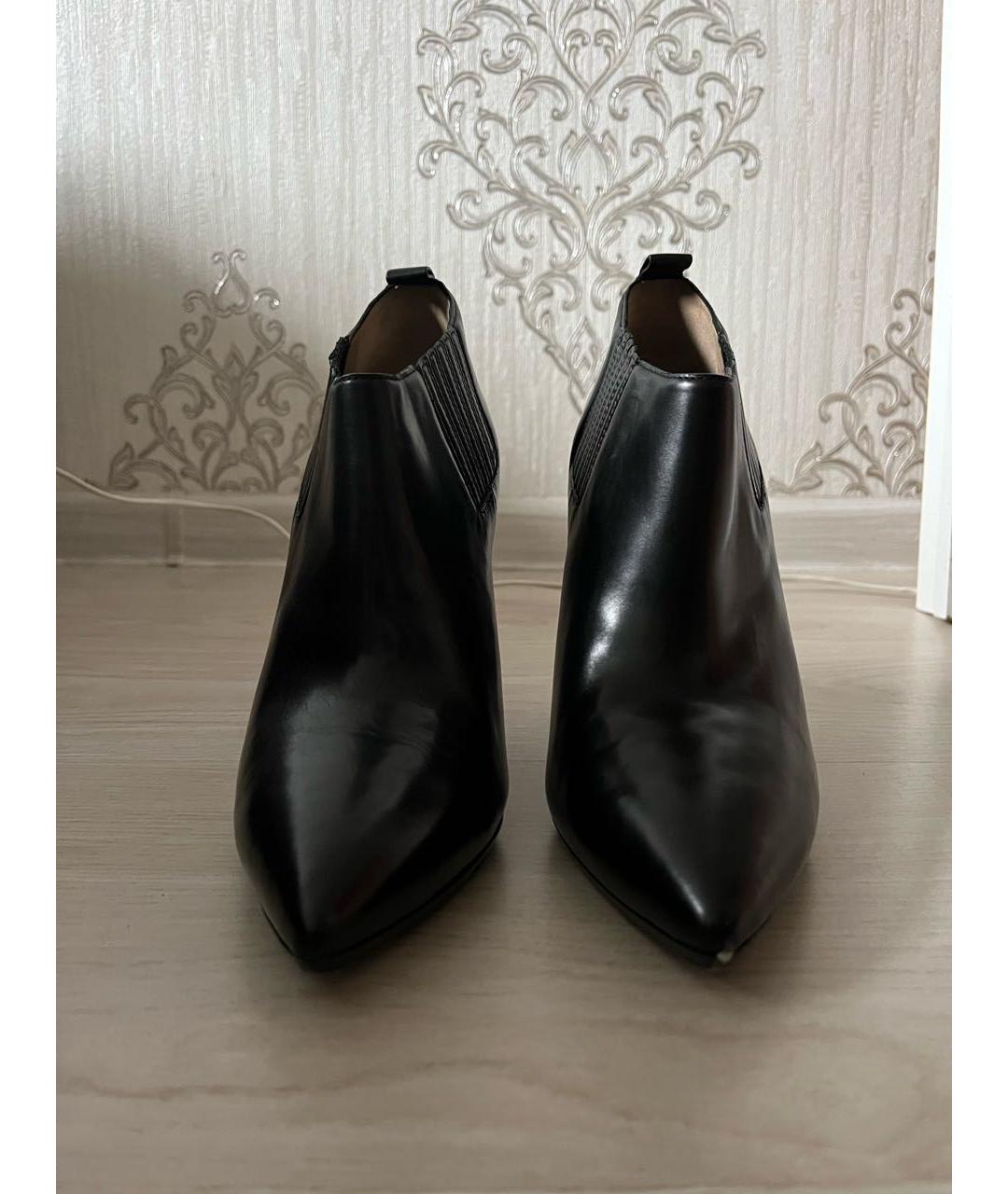 MICHAEL KORS Черные кожаные ботильоны, фото 2