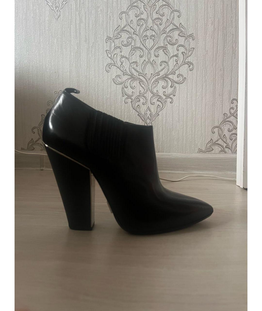 MICHAEL KORS Черные кожаные ботильоны, фото 9