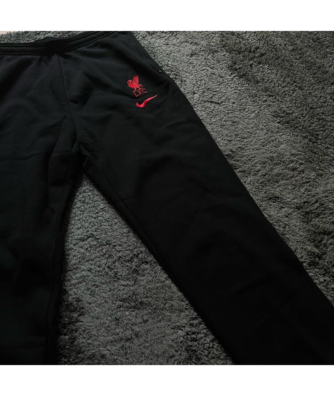 NIKE Черные хлопковые повседневные брюки, фото 3