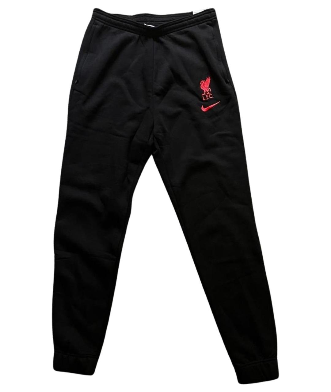 NIKE Черные хлопковые повседневные брюки, фото 1