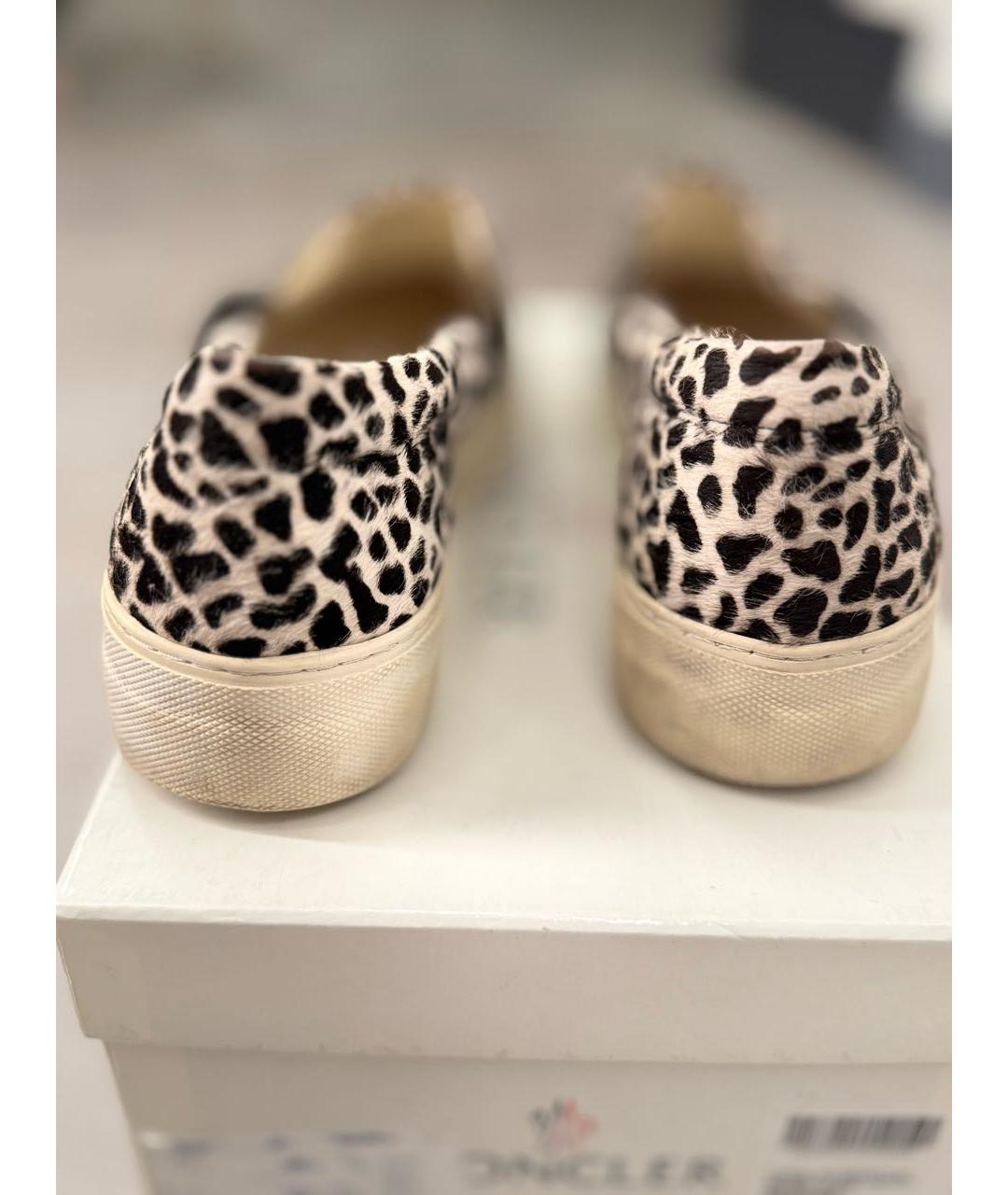 MONCLER Белые текстильные мокасины, фото 4