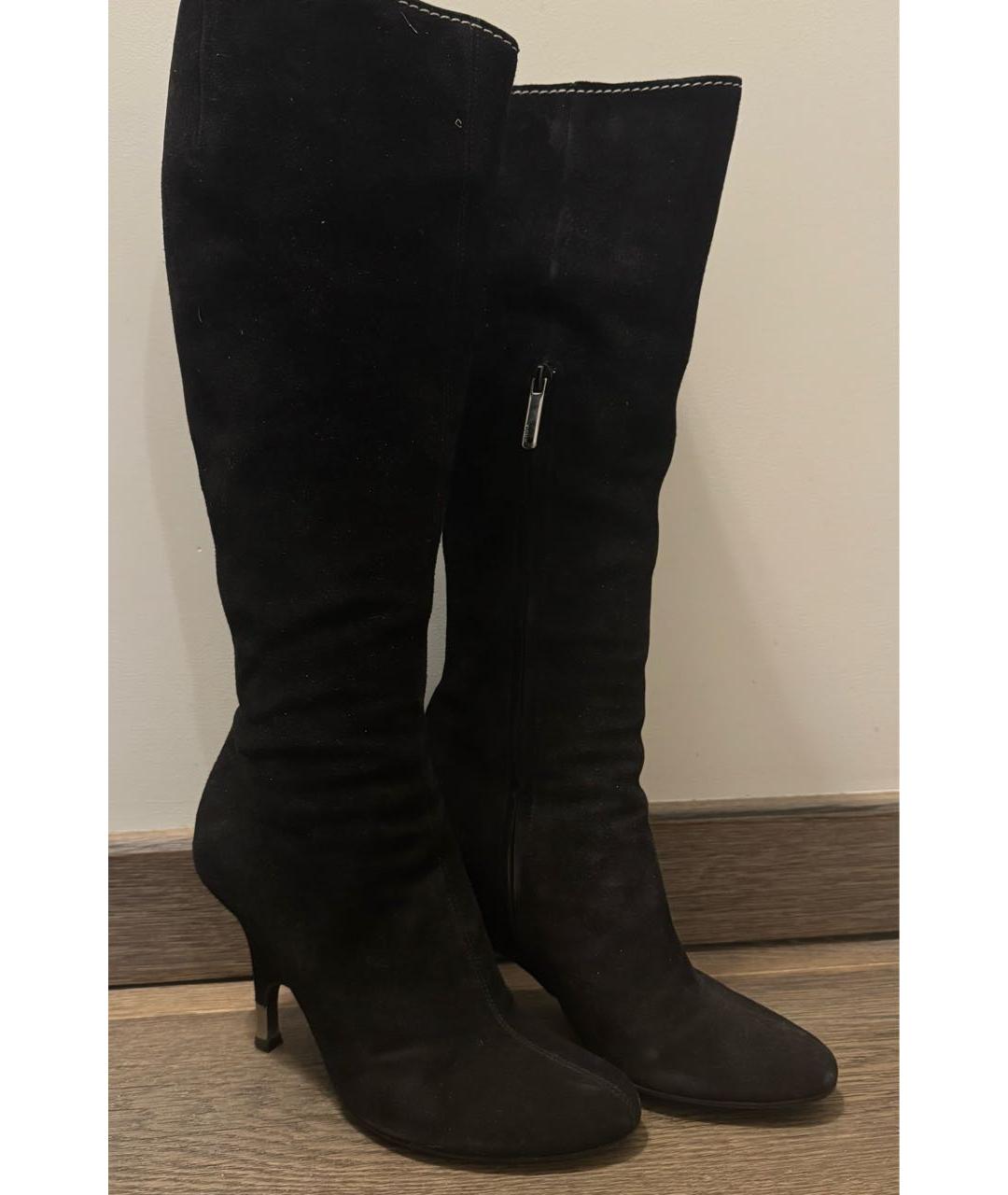 GIUSEPPE ZANOTTI DESIGN Черные замшевые сапоги, фото 2