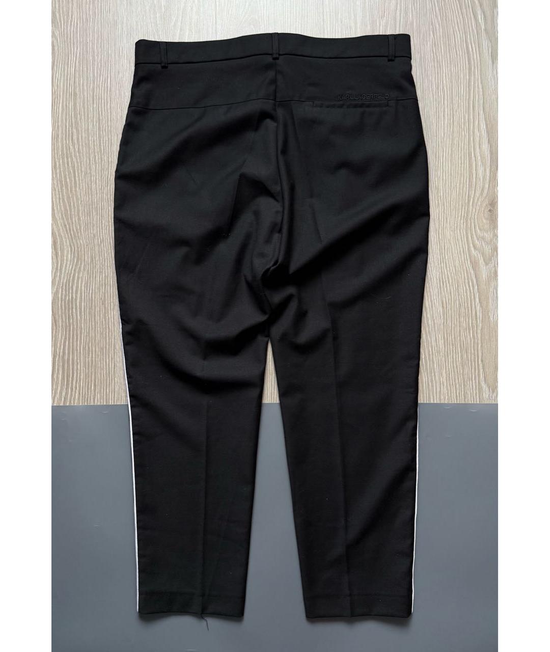 KARL LAGERFELD Черные шерстяные классические брюки, фото 4