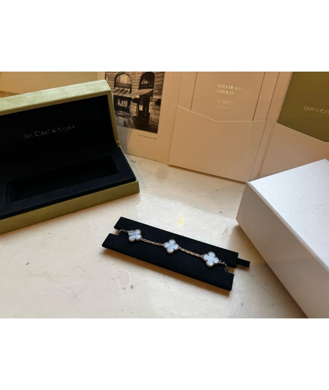 VAN CLEEF & ARPELS Голубой браслет из белого золота, фото 5