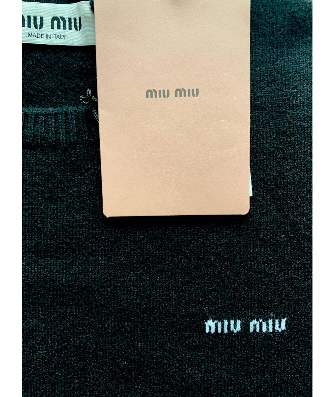 MIU MIU Черный кашемировый джемпер / свитер, фото 4