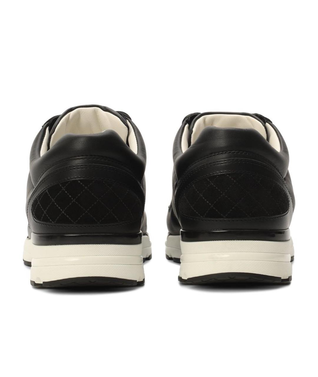 CHANEL Черные кожаные кроссовки, фото 3