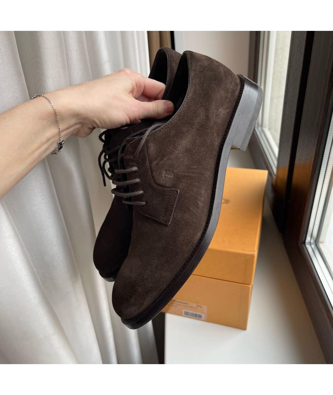 TOD'S Коричневые замшевые туфли, фото 2