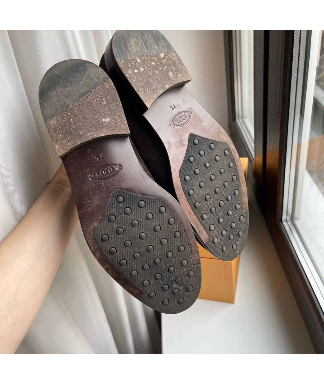 TOD'S Коричневые замшевые туфли, фото 5