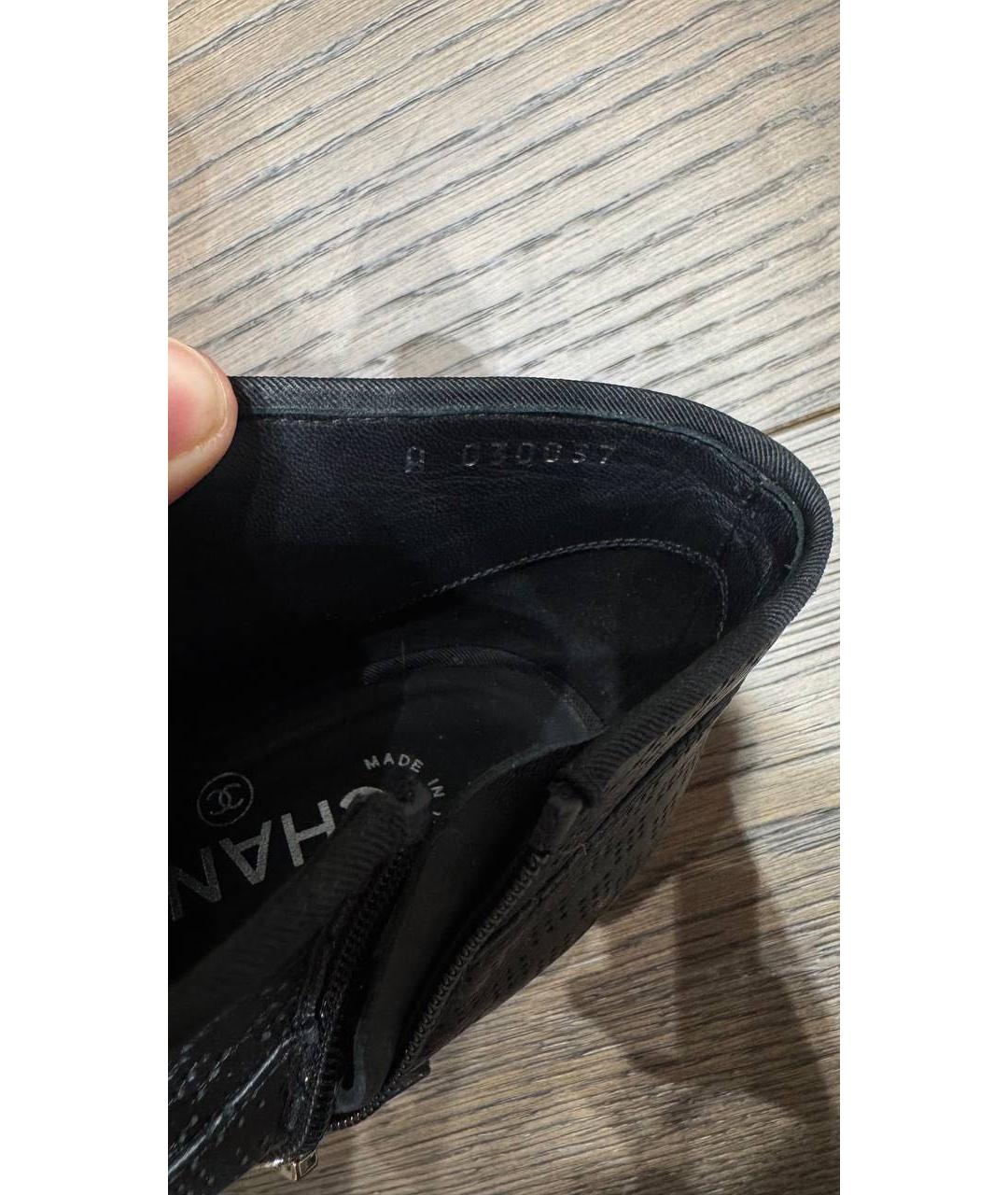 CHANEL Черные кожаные босоножки, фото 7