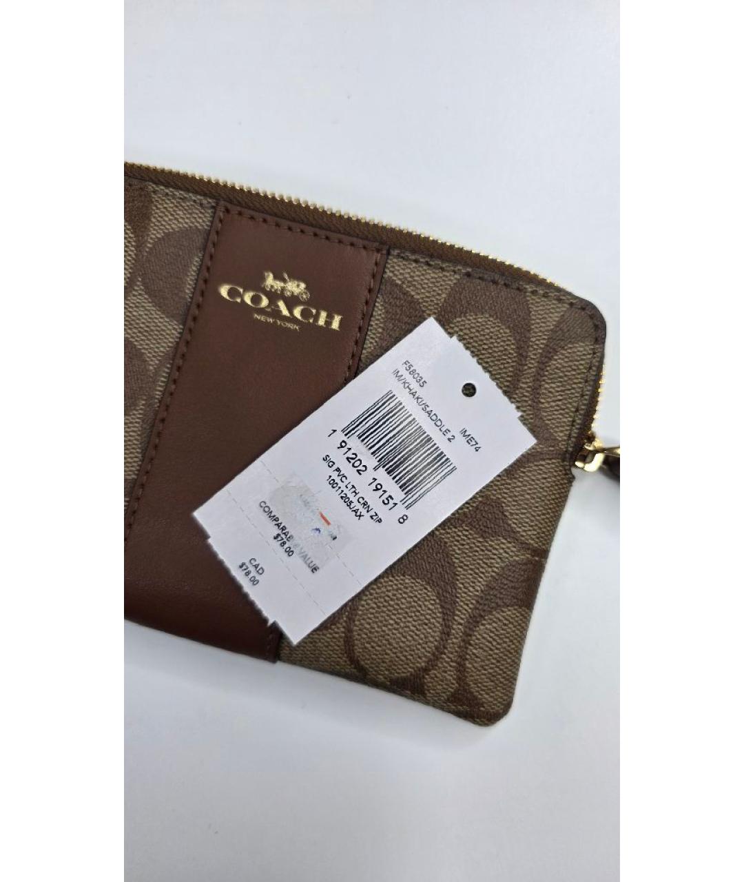 COACH Коричневая ключница, фото 4