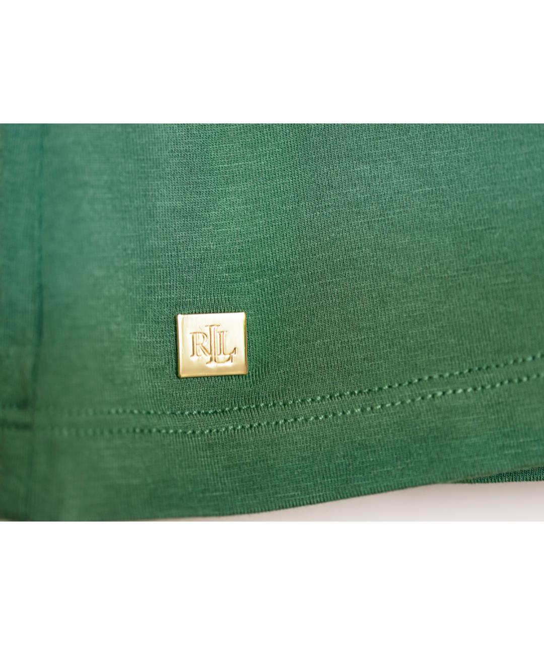 RALPH LAUREN Зеленая вискозная водолазка, фото 4