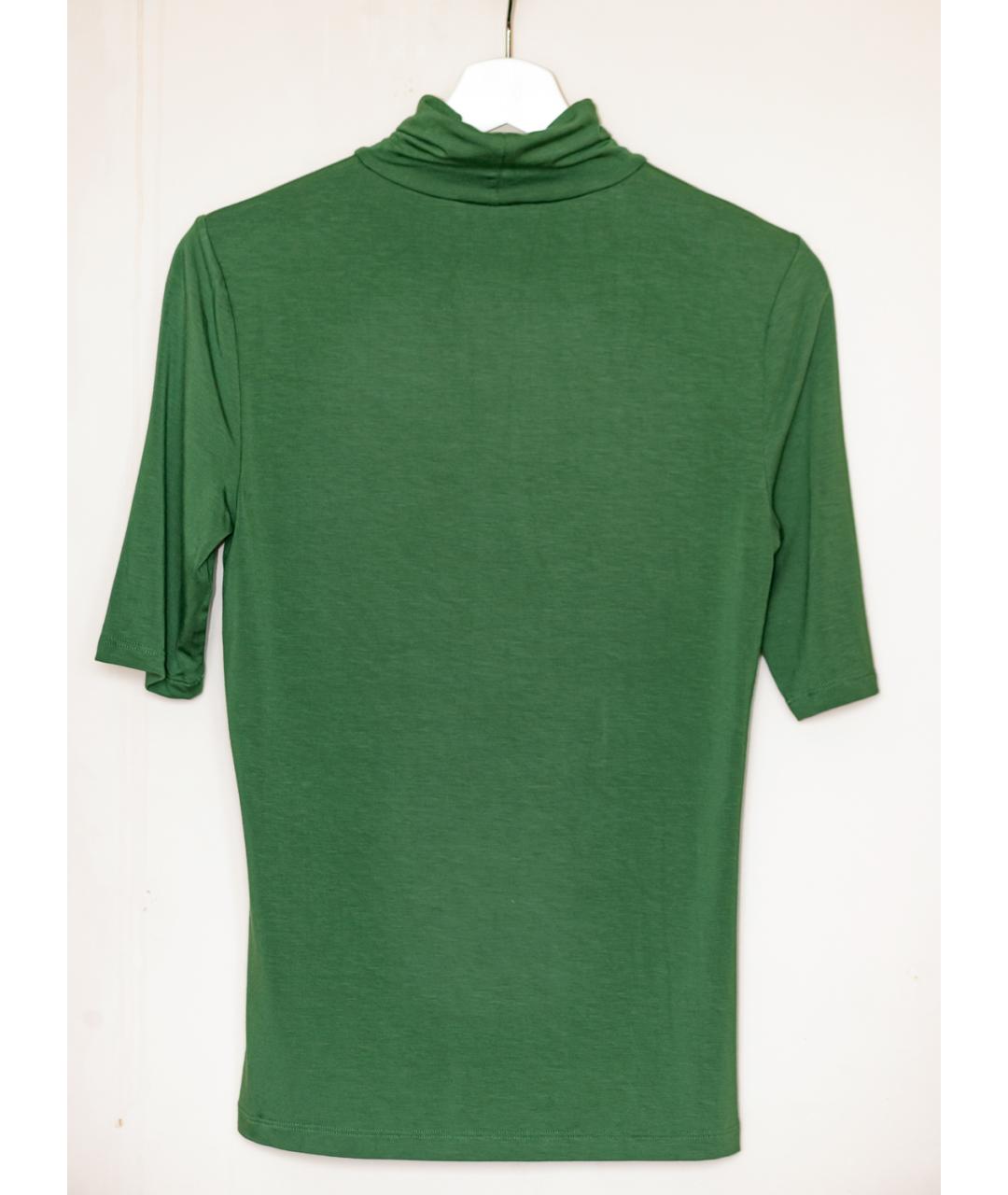 RALPH LAUREN Зеленая вискозная водолазка, фото 2