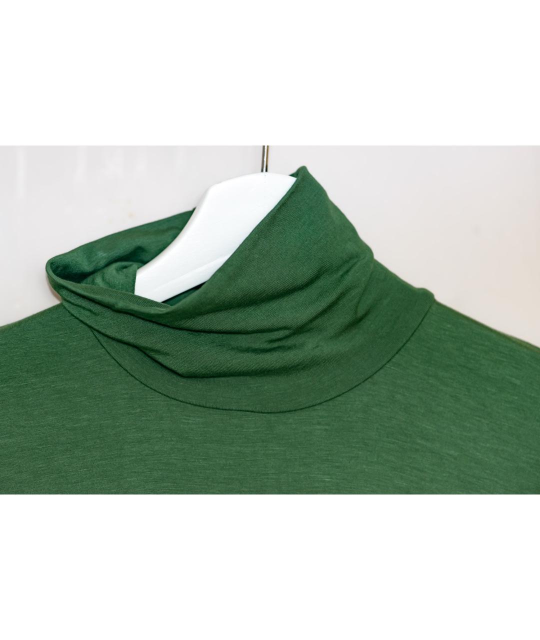 RALPH LAUREN Зеленая вискозная водолазка, фото 5