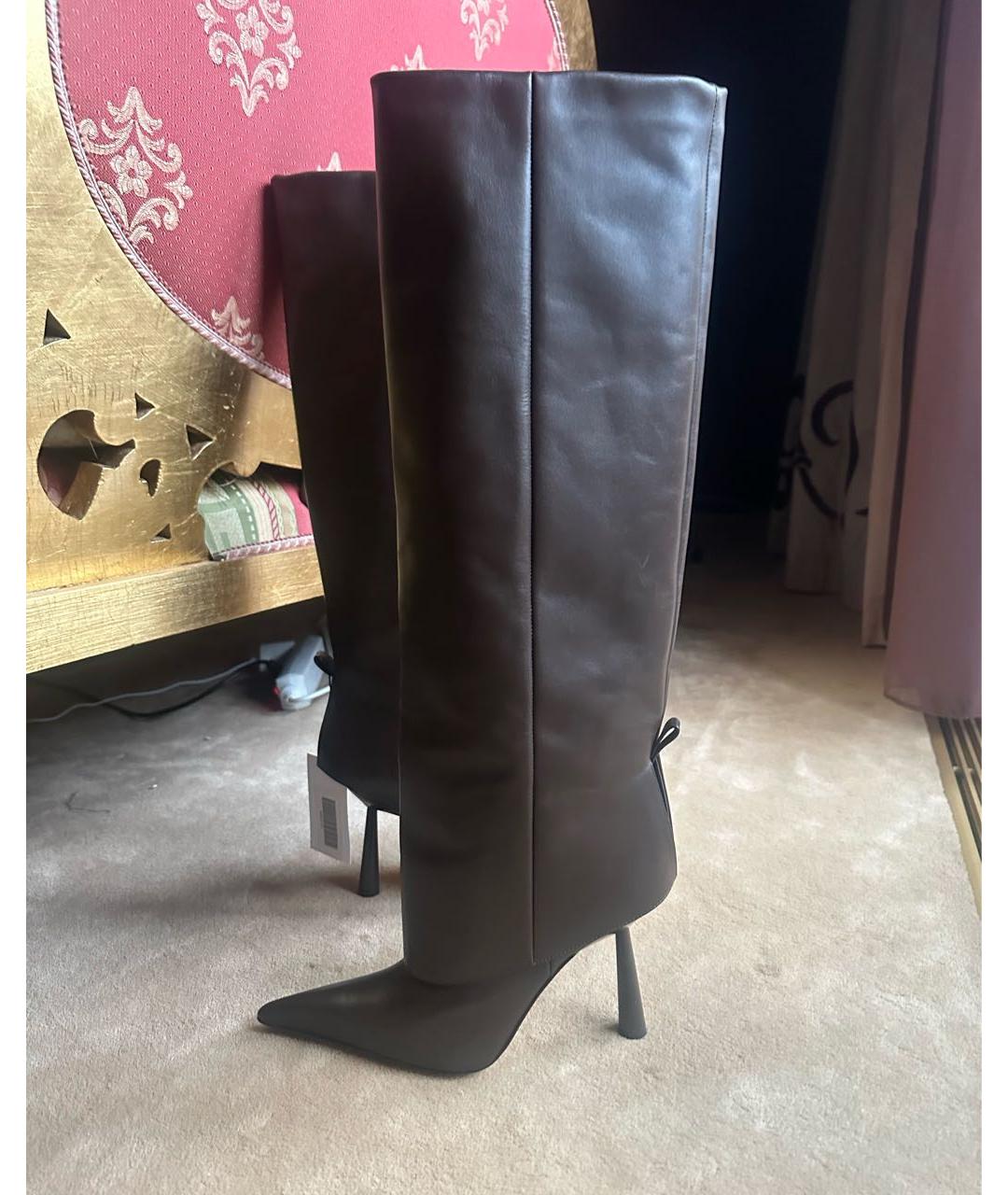 GIABORGHINI Коричневые кожаные сапоги, фото 2