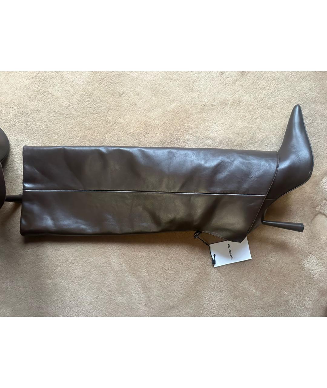 GIABORGHINI Коричневые кожаные сапоги, фото 3