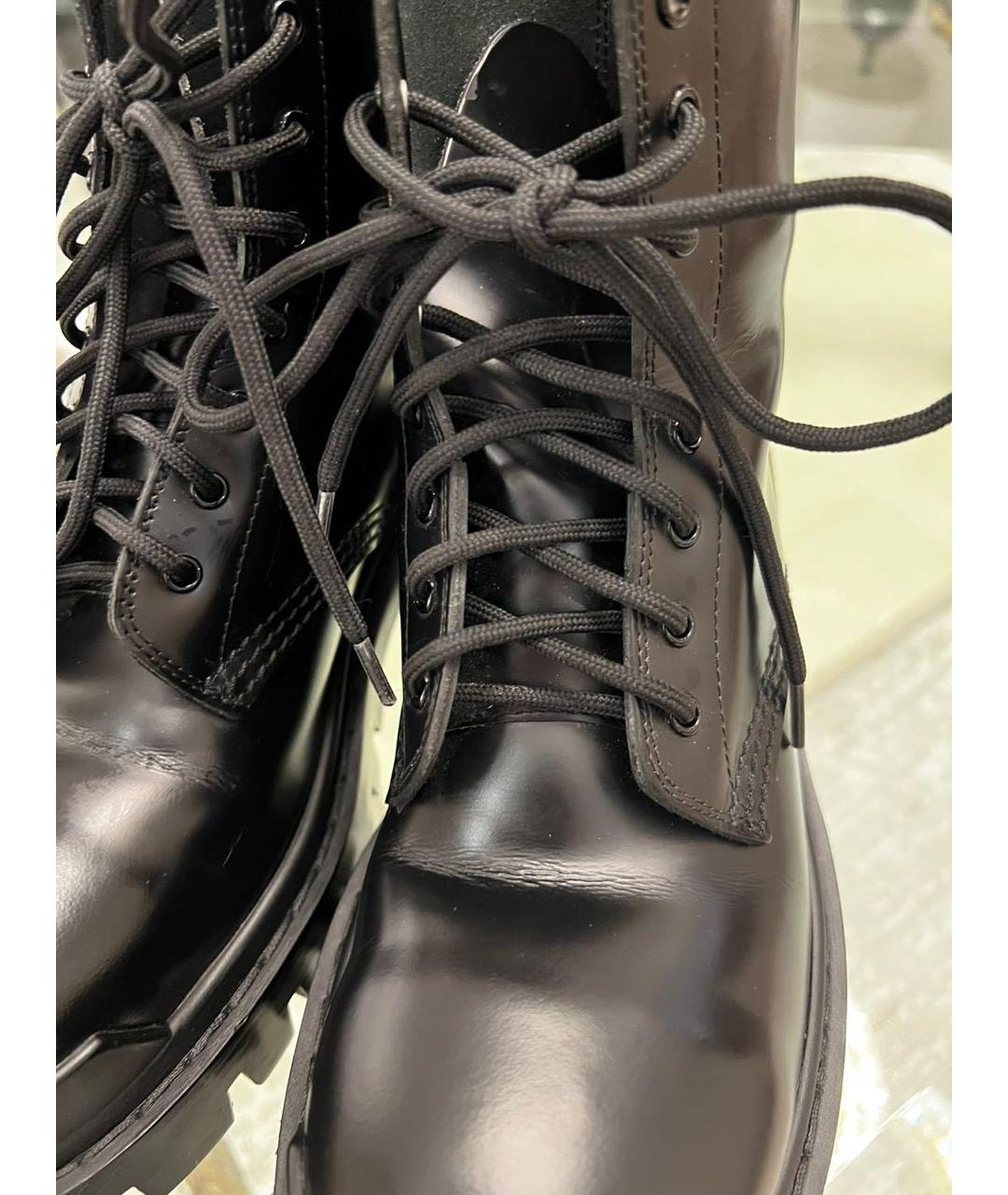 BALENCIAGA Черные кожаные ботинки, фото 7