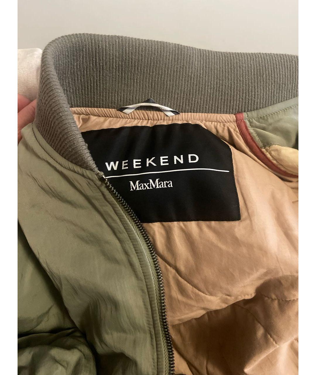 WEEKEND MAX MARA Хаки полиамидовая куртка, фото 3