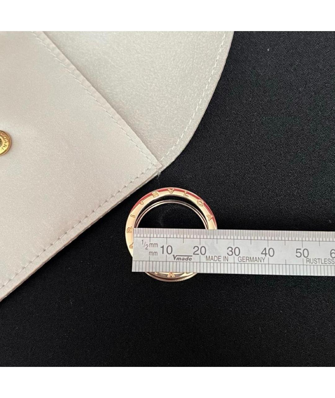 BVLGARI Черное кольцо из розового золота, фото 5