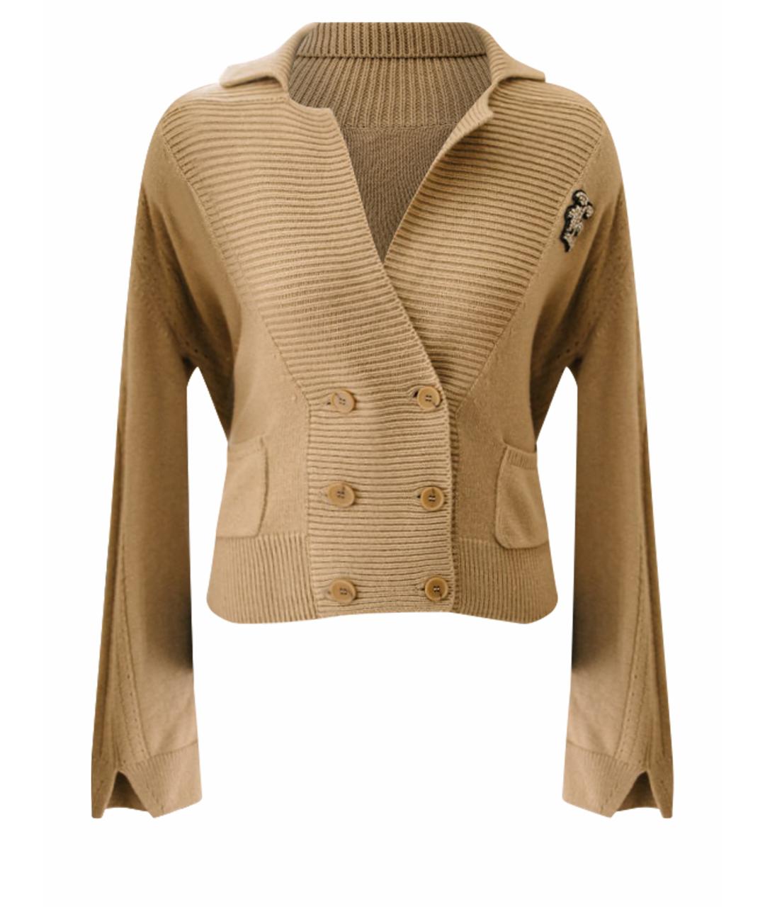 ERMANNO SCERVINO Бежевый вискозный джемпер / свитер, фото 1