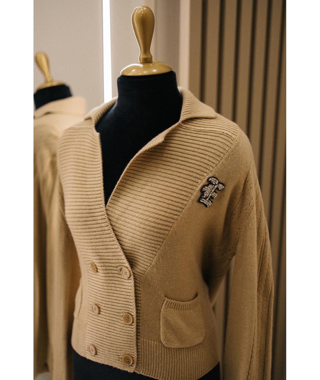 ERMANNO SCERVINO Бежевый вискозный джемпер / свитер, фото 2