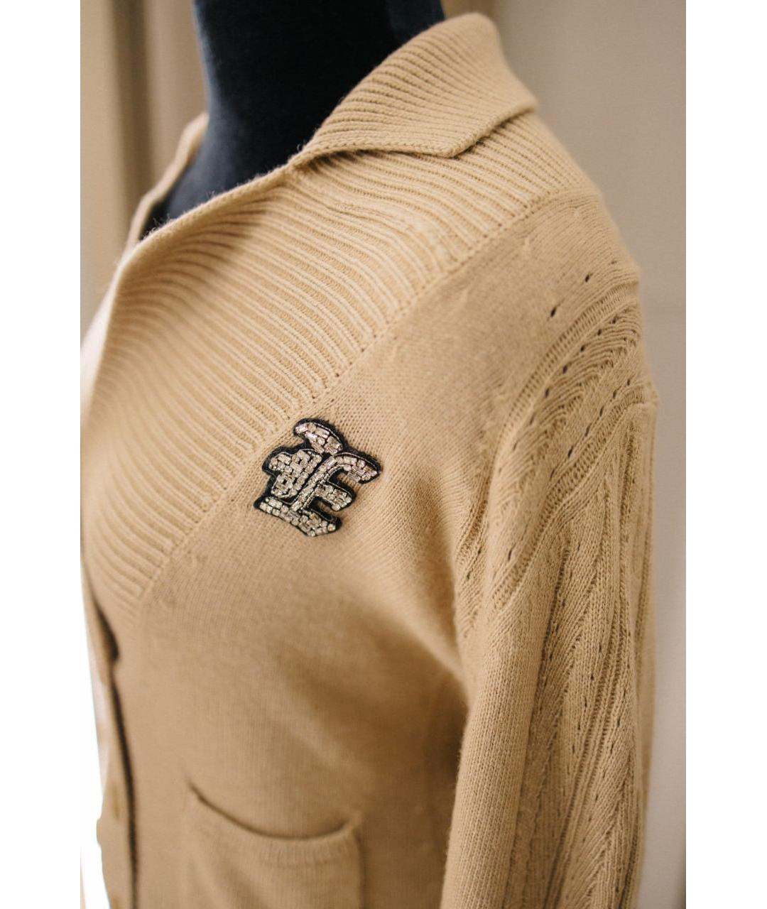ERMANNO SCERVINO Бежевый вискозный джемпер / свитер, фото 4