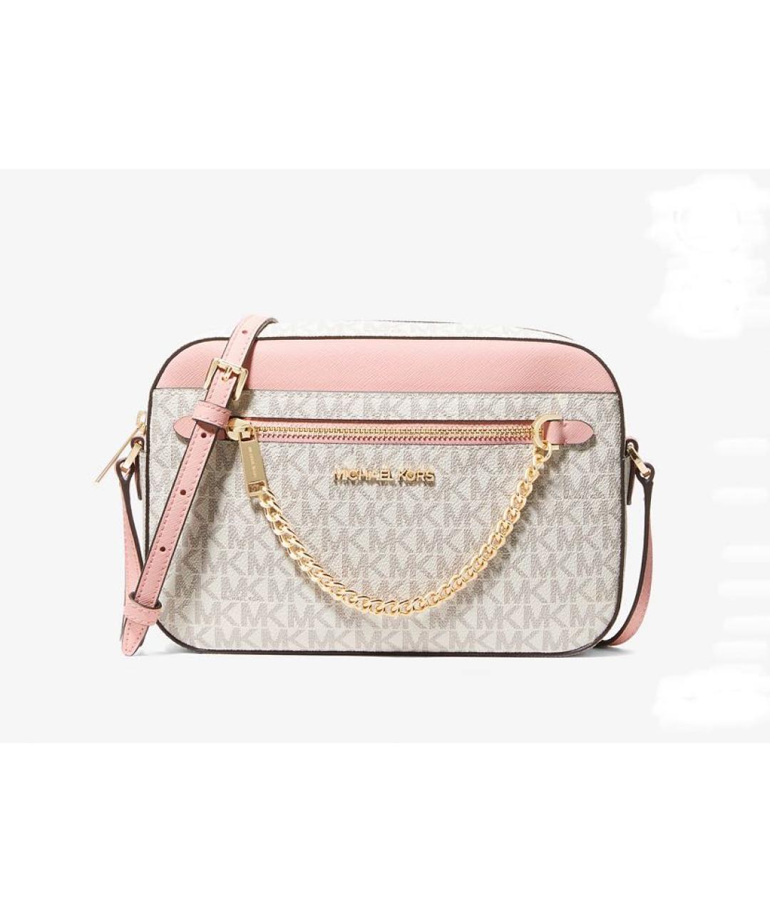 MICHAEL KORS Розовая кожаная сумка через плечо, фото 5