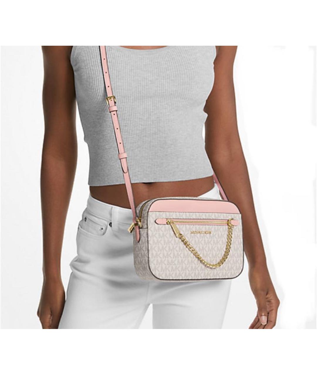 MICHAEL KORS Розовая кожаная сумка через плечо, фото 3