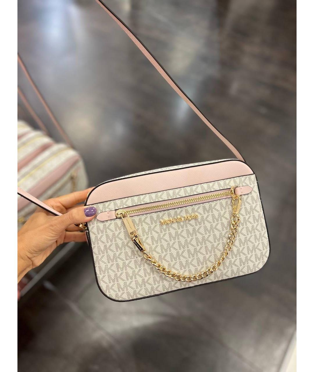 MICHAEL KORS Розовая кожаная сумка через плечо, фото 2