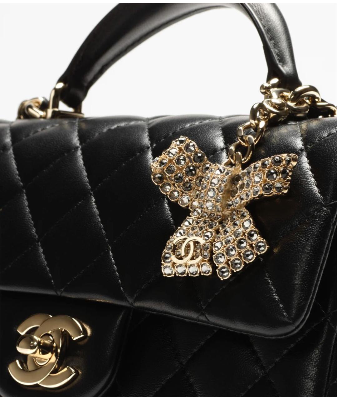 CHANEL Черная кожаная сумка через плечо, фото 3