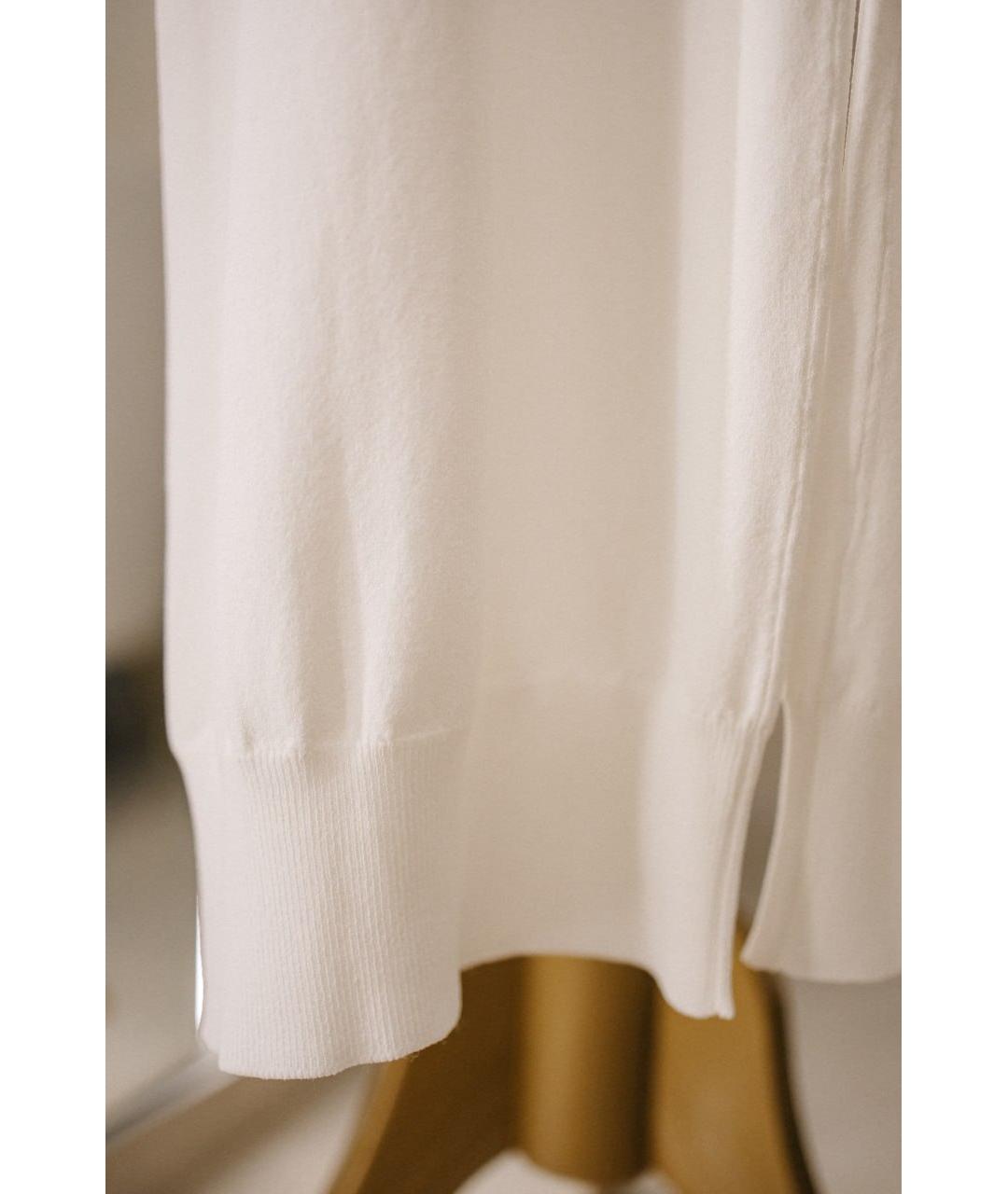 ERMANNO SCERVINO Белые вискозные прямые брюки, фото 3