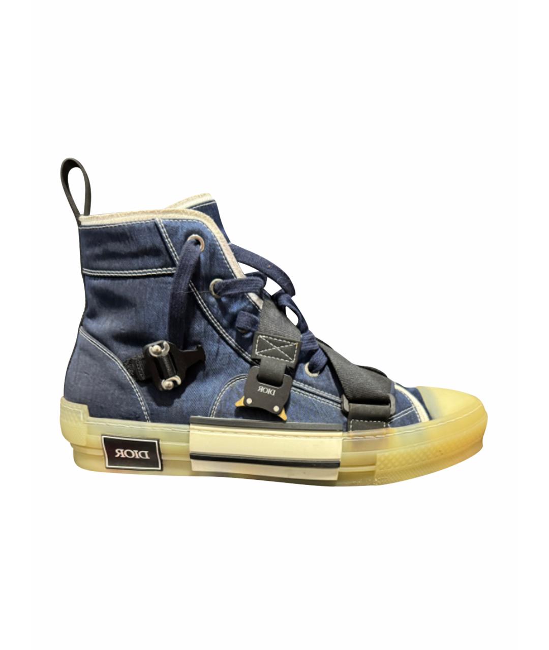 CHRISTIAN DIOR Темно-синие высокие кроссовки / кеды, фото 1