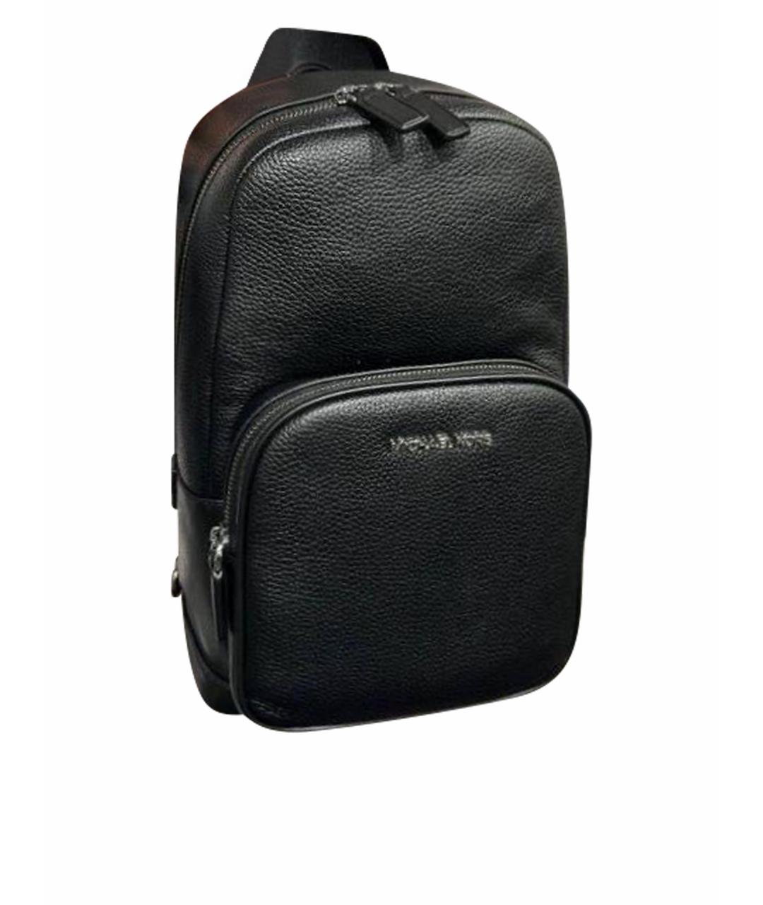 MICHAEL KORS Черная кожаная сумка на плечо, фото 1