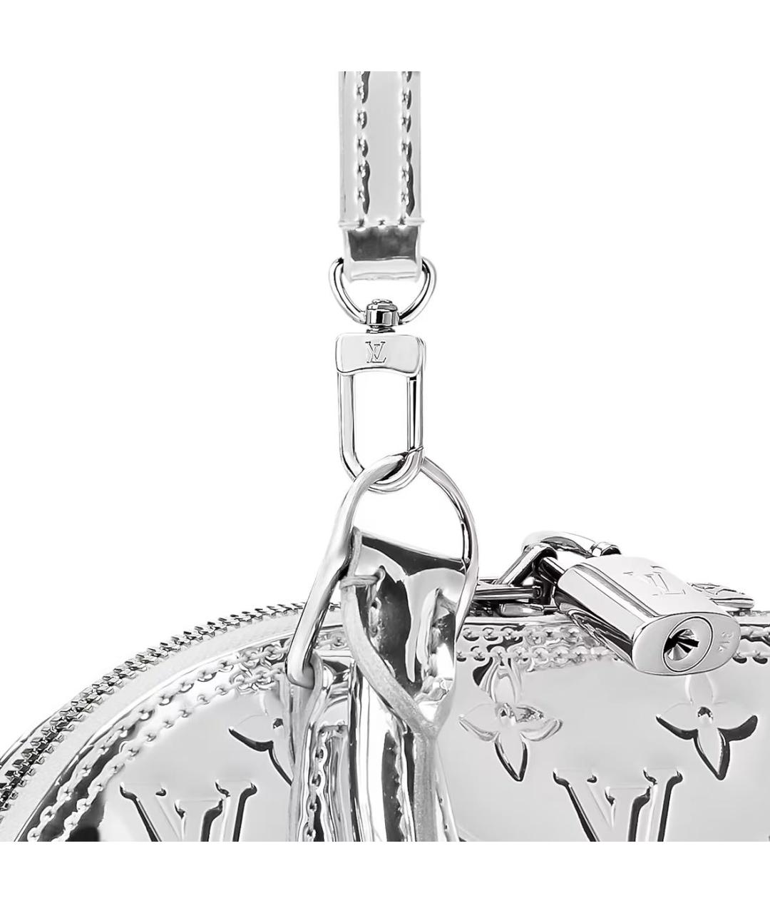 LOUIS VUITTON Серебряная кожаная сумка с короткими ручками, фото 2