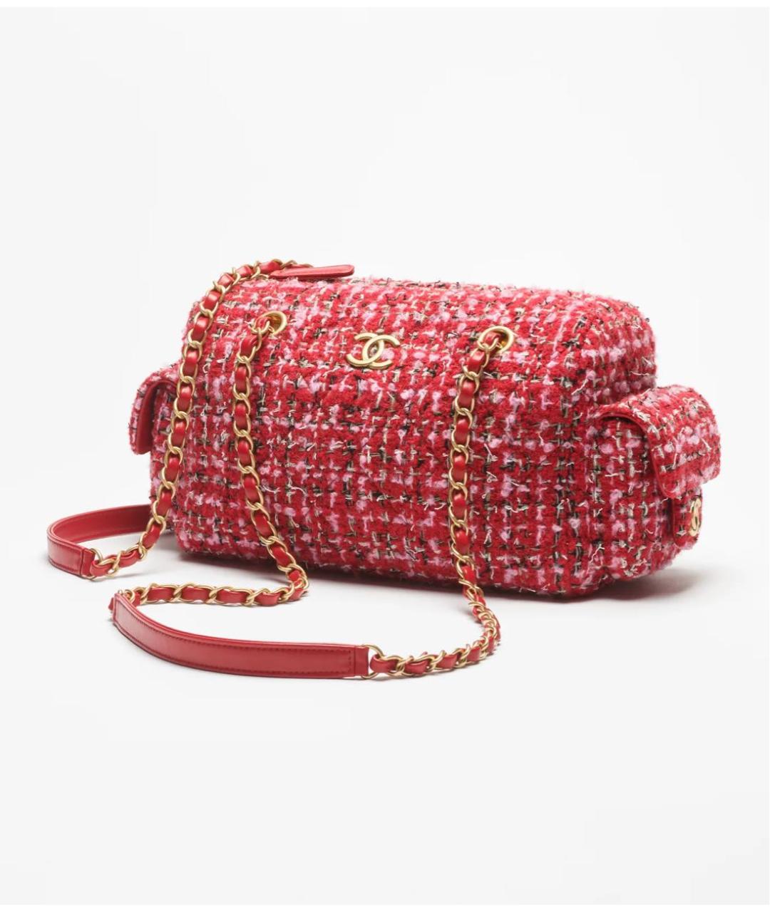 CHANEL Красная сумка через плечо, фото 4