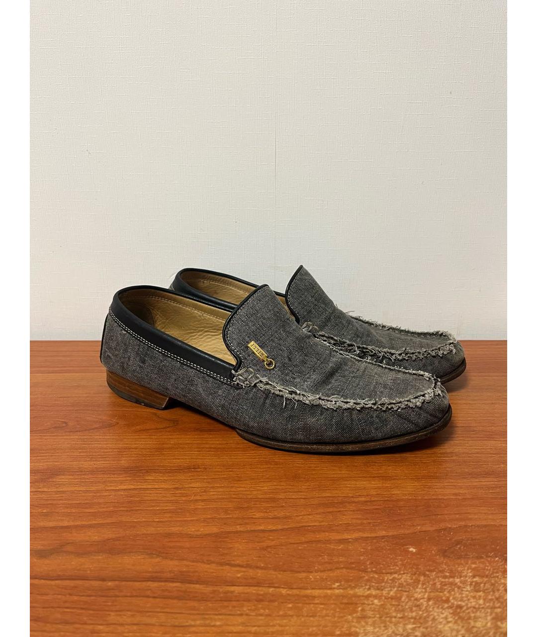 ZILLI Синие текстильные лоферы, фото 2