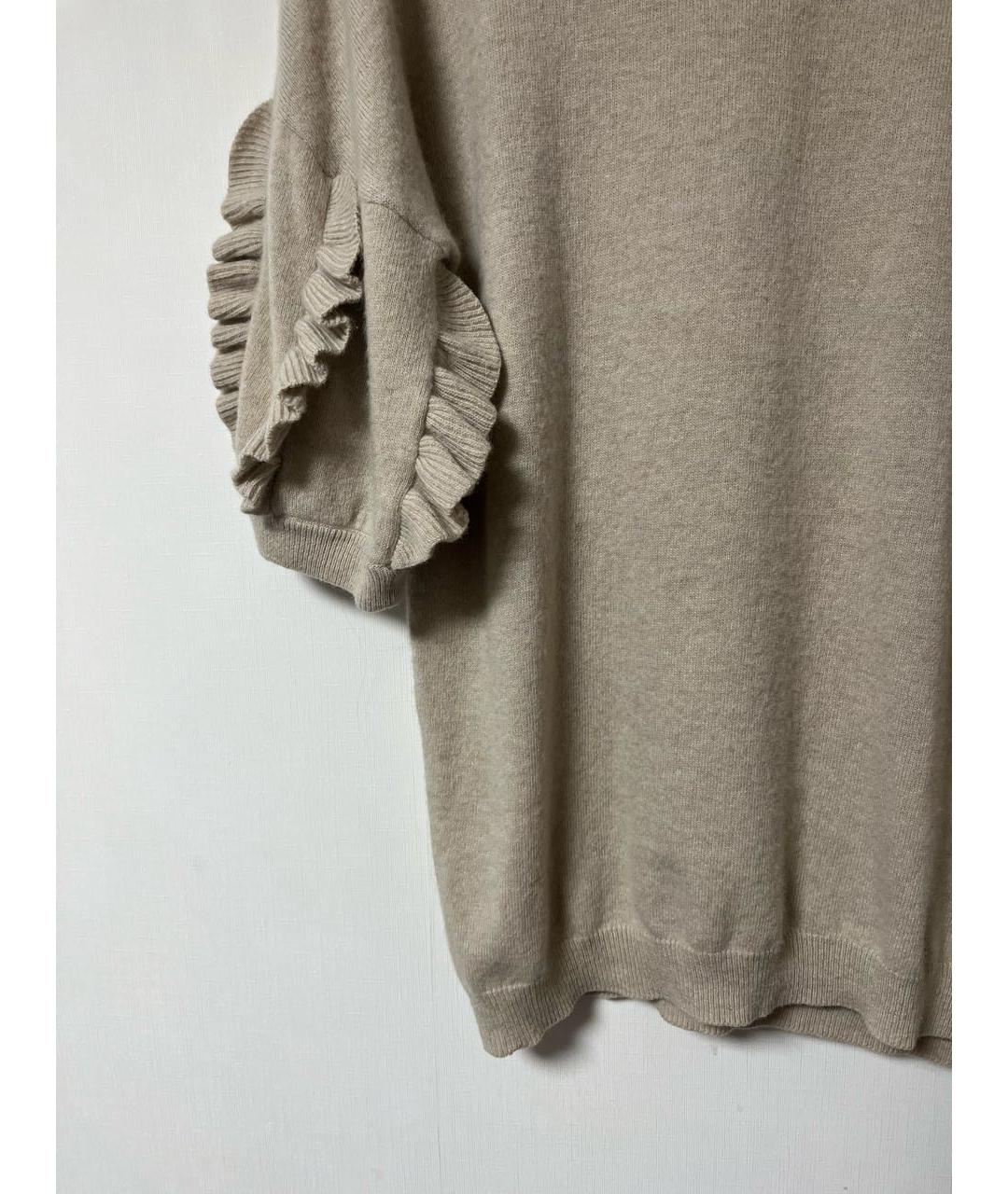 CHRISTIAN DIOR Бежевый шерстяной джемпер / свитер, фото 5