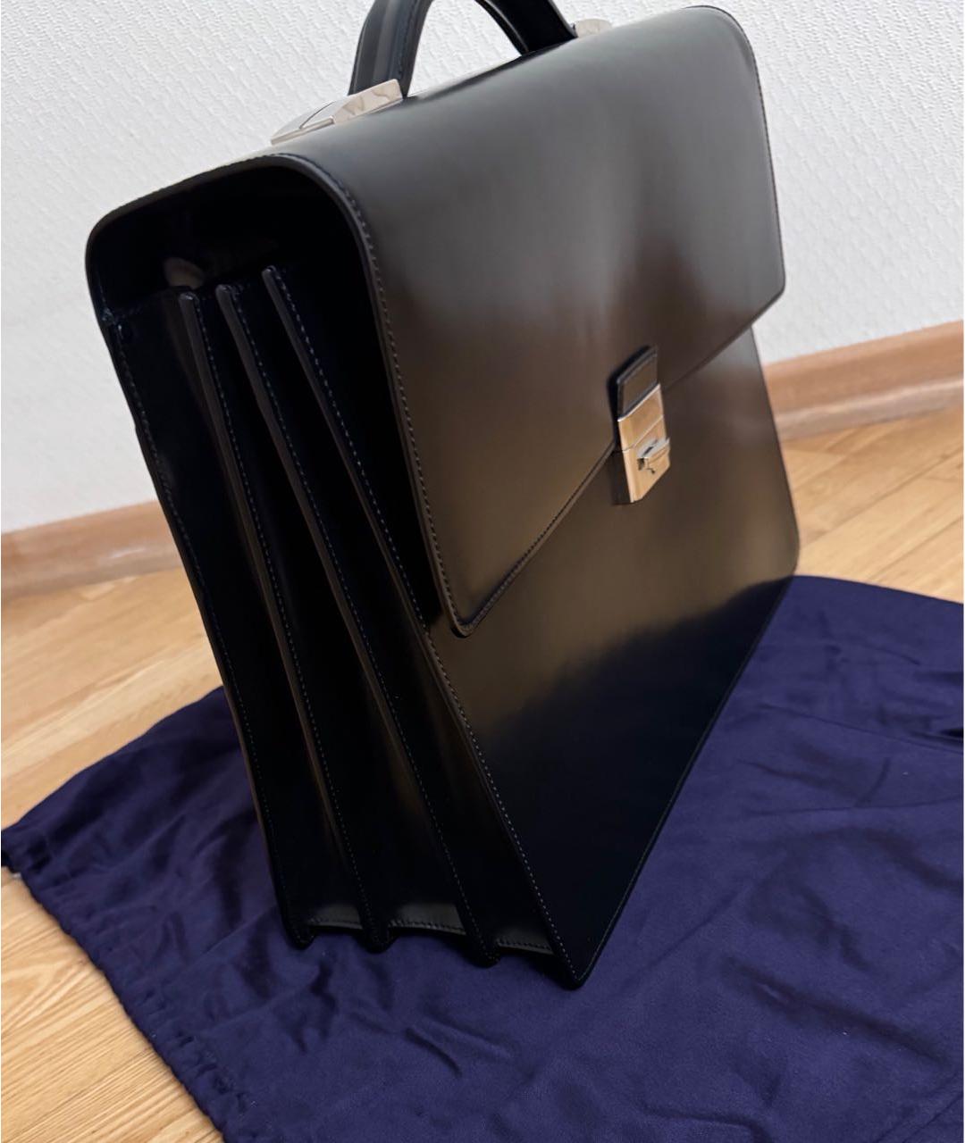 DUPONT Черный кожаный портфель, фото 2